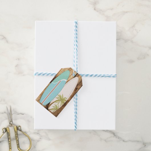 Surfer Cadeaulabel (Met Touw)