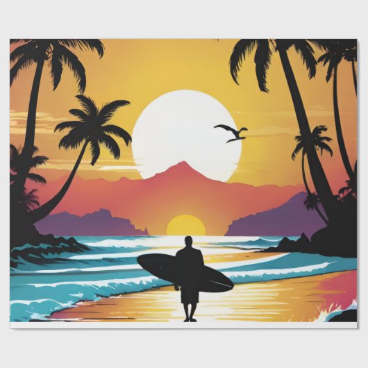 Surfer Cadeaupapier (Vlak)