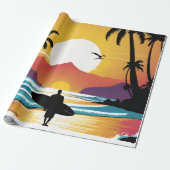 Surfer Cadeaupapier (Uitgerold)