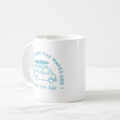 Surfer camper van life road trip surfcitaten koffiemok (Voorkant links)