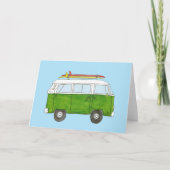 Surfer Campervan Kaart (Voorkant)