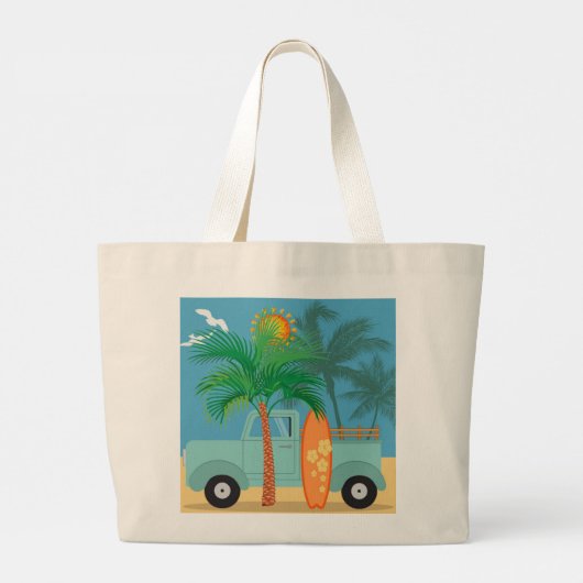 Surfer-Canvas tas (Achterkant)