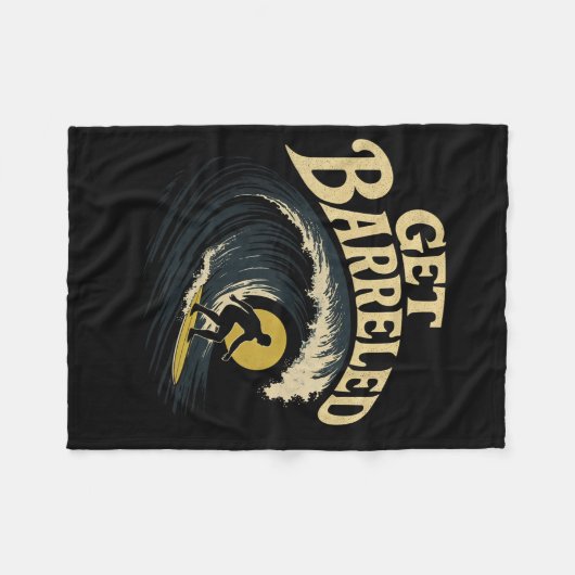 Surfer Catching A Rrel - Get Rreled _1  Fleece Deken (Voorkant (Horizontaal))