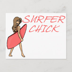 Surfer Chick Briefkaart