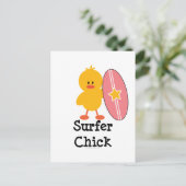 Surfer Chick-Briefkaart Briefkaart (Staand voorkant)