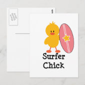 Surfer Chick-Briefkaart Briefkaart (Voorkant / Achterkant)