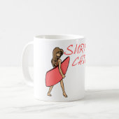 Surfer Chick Koffiemok (Voorkant links)