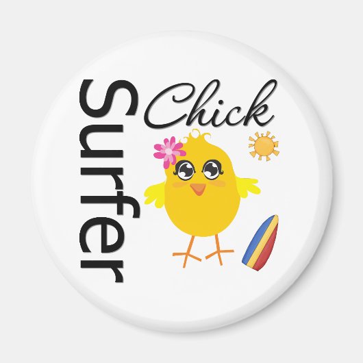 Surfer Chick Magneet (Voorkant)
