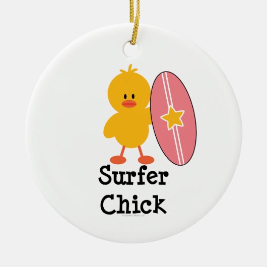 Surfer Chick Ornament (Voorkant)