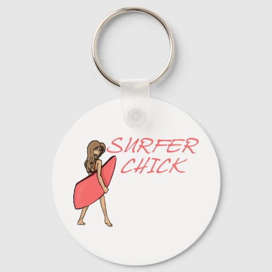 Surfer Chick Sleutelhanger (Voorkant)