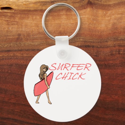Surfer Chick Sleutelhanger (Voorkant)