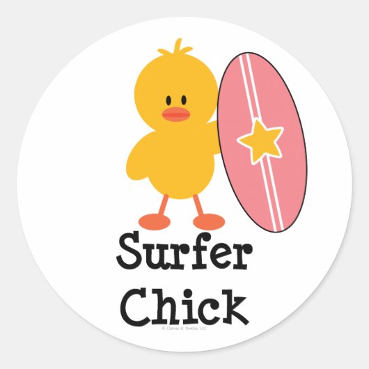Surfer Chick Stickers (Voorkant)