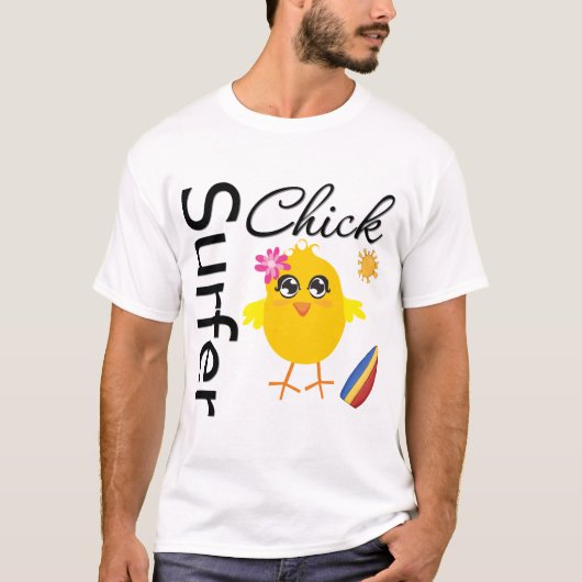 Surfer Chick T-shirt (Voorkant)
