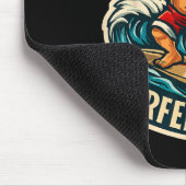 Surfer Claus Grappige Kerstman Surf Instructeur Su Muismat (Hoek)