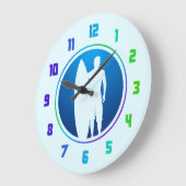 Surfer Clock Grote Klok (Hoek)