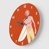 Surfer Clock Grote Klok (Hoek)