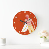Surfer Clock Grote Klok (Huis)