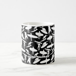 Surfer Collage omgekeerde kleuren op mok koffie