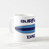 Surfer Dad Blue Koffiemok (Voorkant links)