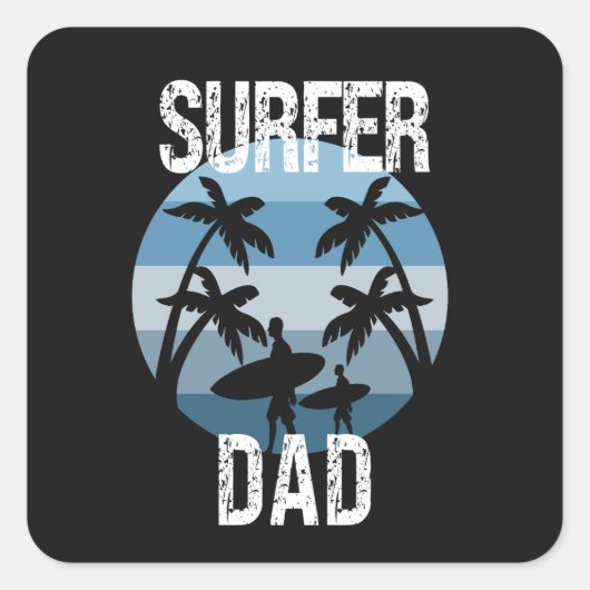 Surfer Dad Sticker (Voorkant)