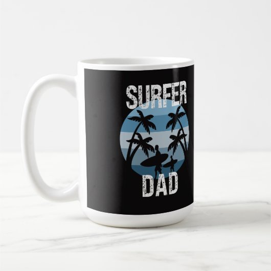 Surfer Dad Sticker Koffiemok (Links)