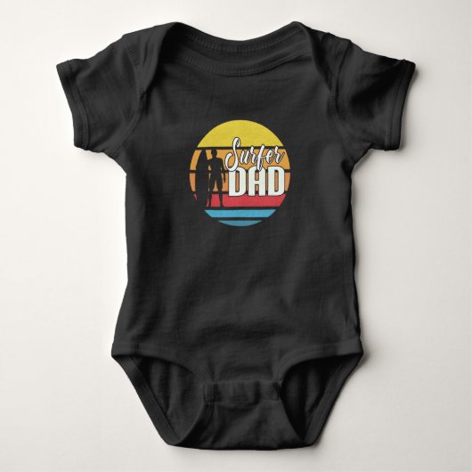 Surfer Dad Vaderdag Tropical Art | Bodysuit (Voorkant)