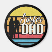 Surfer Dad Vaderdag Tropical Art | Magneet (Voorkant)