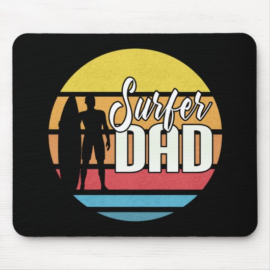 Surfer Dad Vaderdag Tropical Art | MUISMAT (Voorkant)