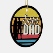 Surfer Dad Vaderdag Tropical Art | ORNAMENT (Rechts)