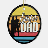 Surfer Dad Vaderdag Tropical Art | ORNAMENT (Links)