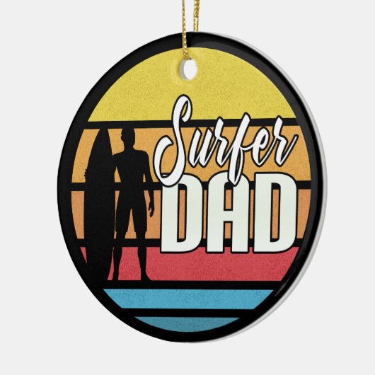 Surfer Dad Vaderdag Tropical Art | ORNAMENT (Links)