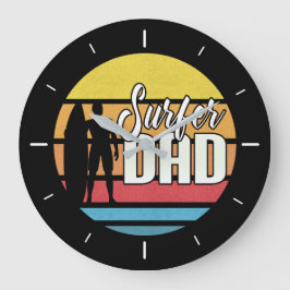 Surfer Dad Vaderdag Tropical Art | Wandklok