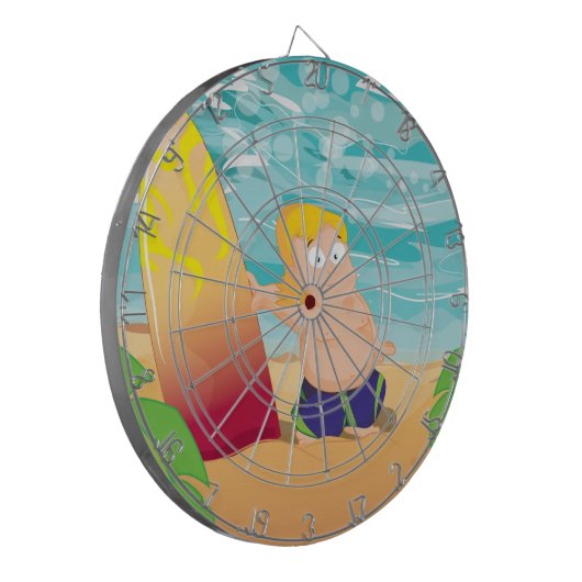 Surfer Dartbord (Voorkant Links)