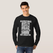 Surfer Death Waves  Surfboard Surfrider Surfing 4t T-shirt (Voorkant volledig)