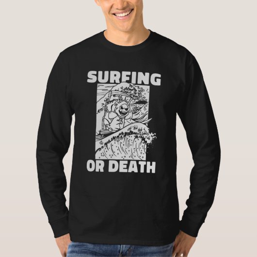 Surfer Death Waves  Surfboard Surfrider Surfing 4t T-shirt (Voorkant)