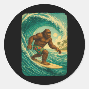 Surfer Design Mannen Hawaii Surfer Dude Jongens Su Ronde Sticker