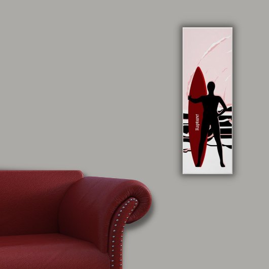 Surfer die het Surf op zonsopgang evalueert Poster