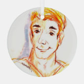 Surfer Dude Glas Ornament (Achterkant)