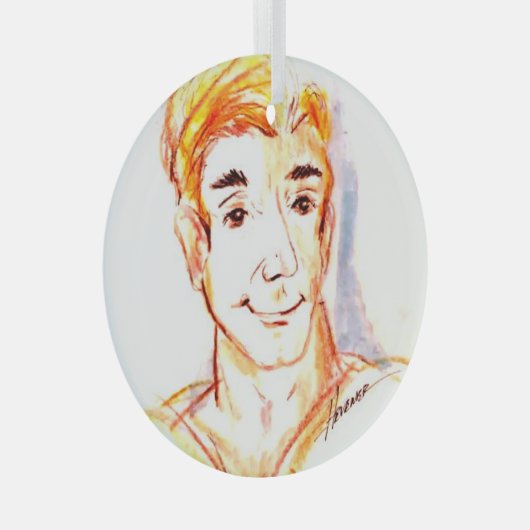 Surfer Dude Glas Ornament (Voorkant Rechts)