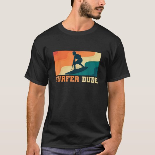  Surfer Dude Surfen T-Shirt (Voorkant)