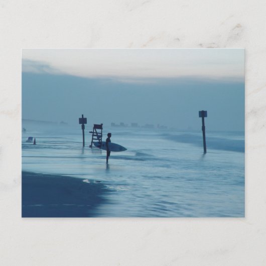 Surfer Dusk Ponce Inlet FL Beach Briefkaart (Voorkant)