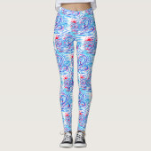 Surfer en golven leggings (Voorkant)