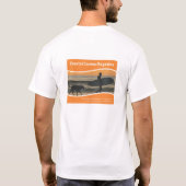 Surfer en hond in kleur t-shirt (Achterkant)