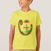 Surfer en Skydiver in Melon Water T-shirt (Voorkant)