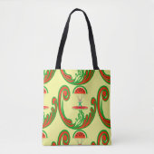 Surfer en Skydiver in Melon Water Tote Bag (Voorkant)