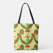 Surfer en Skydiver in Melon Water Tote Bag (Achterkant)