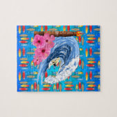 Surfer en Standbeeld Tiki Legpuzzel (Horizontaal)