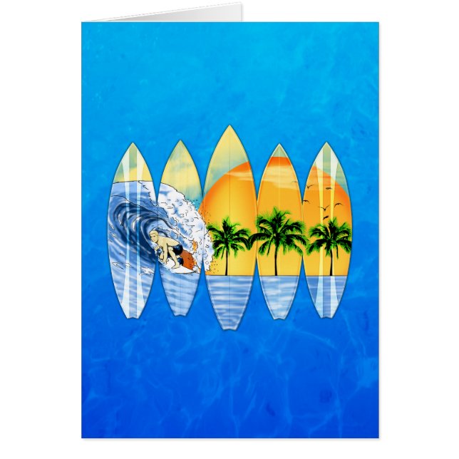 Surfer en surfplanken (Voorkant)