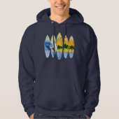 Surfer en surfplanken hoodie (Voorkant)