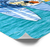 Surfer en surfplanken poster (Hoek)